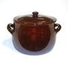 Piral, Italian Terracotta  5.5 Quart Stew pot  with Lid, Brown